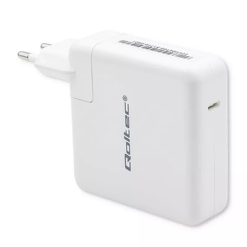 Lādētājs QOLTEC 51709, 96W USB-C PD, izejas diapazons 5V–20V