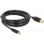 USB kabelis DeLOCK 83667 USB 2.0 4 m USB C USB B Melns