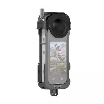 Aizsargājošs metāla būris Puluz Insta360 X4 PU981B ar objektīva vāciņu