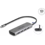 USB HUB DeLOCK 64293 Type-C 10000 Mbit/s Pelēks