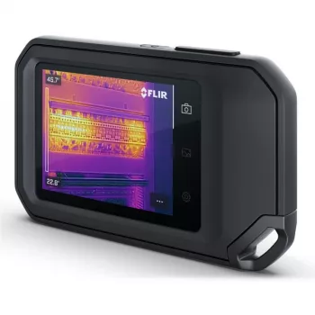 Termokamera FLIR C8, 320×240 pikseļu termiskais sensors, 3,5 collu LCD skārienekrāns, -20–450 °C, IP54, USB-C, 5 MP redzamās gaismas kamera