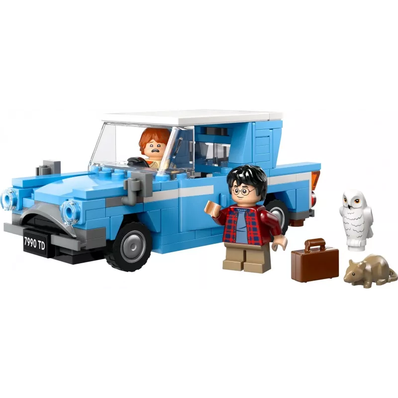 LEGO Harijs Poters Lidojošais Ford Anglia Auto Rotaļlieta Bērniem No 7 Gadiem Ar Ronu Vīzliju un Hedvigu