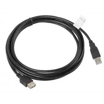 USB pagarinātājkabelis Lanberg CA-USBE-10CC-0030-BK 3m USB 2.0 Melns