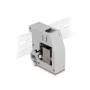 DeLOCK DIN sliedes adapteris RJ45 ligzda - RJ45 ligzda Cat.6A Pelēks