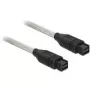 FireWire kabelis DeLOCK B/B 2,0 m Pelēks