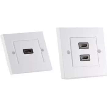 shiverpeaks BASIC-S HDMI sienas rozete, 2x HDMI, tīri balta