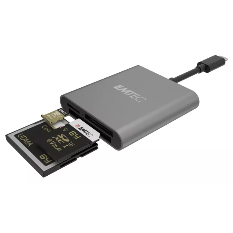 Karšu lasītājs Emtec ECCAREADT610C USB 3.1 Pelēks