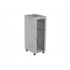 19 collu 32U LANBERG stāvošs skapis 600×800 mm pelēks ar stikla durvīm un LCD (Flat Pack)