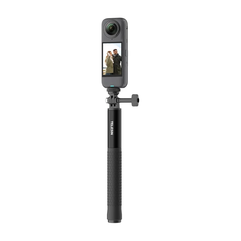 Pašbildes nūja Telesin S1-MNP-11 sporta kamerām, 150 cm izvelkama