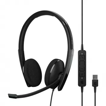 EPOS ADAPT 160 USB II austiņas ar vadu, galvas saite, birojam/zvanu centram, USB Type-A, melna