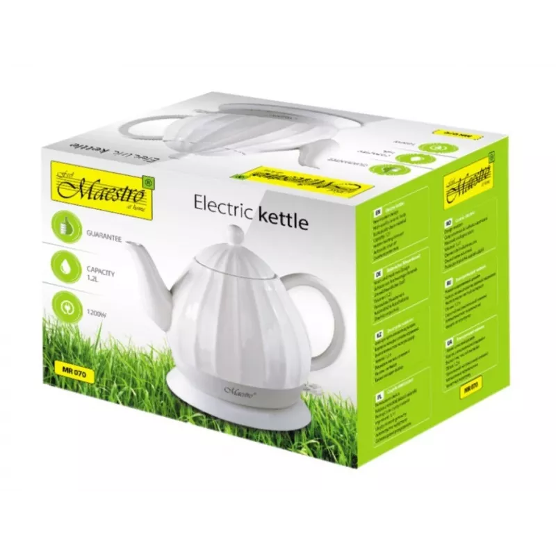 Feel-Maestro MR070 elektriskā tējkanna 1.2 L 1200 W Balta