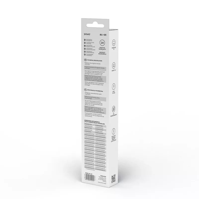 Savio RC-09 infrasarkanais tālvadības pults Smart TV