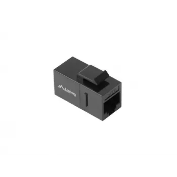 Keystone modulis LANBERG KSU6-3000 — Cat6 U/UTP RJ-45 sieviete uz RJ-45 sieviete, plakana konstrukcija, melna
