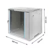 Rack skapis QOLTEC 19 collu 12U modelis 54485 — tīkla/serveru korpuss