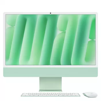 Apple iMac 24 inch Retina 4.5K displejs M4, Zaļš, M4 (10-CPU/10-GPU), 16GB, 512GB, standarta stikls, Touch ID, vācu, Gigabit Ethernet, Magic Mouse, MWV03D/A