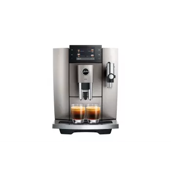Kafijas automāts JURA E8 Pilnībā automātisks 1,9 L Sudrabs — 15 bāri, 3,5 collu displejs, dzirnaviņas, piena putotājs