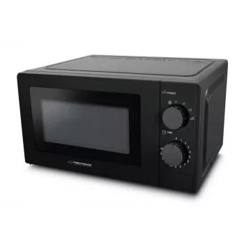Solo mikroviļņu krāsns ESPERANZA ESTOFADO — 20 L, 700 W, 5 jaudas līmeņi, 24,5 cm pagrieziena galds, melna
