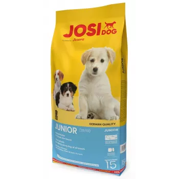 JOSERA JosiDog Junior sausā barība kucēniem, 15 kg, vista