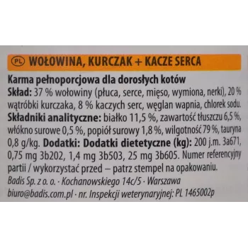 Slapjā barība kaķiem Animonda ANIMONDA Carny 200 g – liellopu gaļa, bezgraudu, bezglutēna