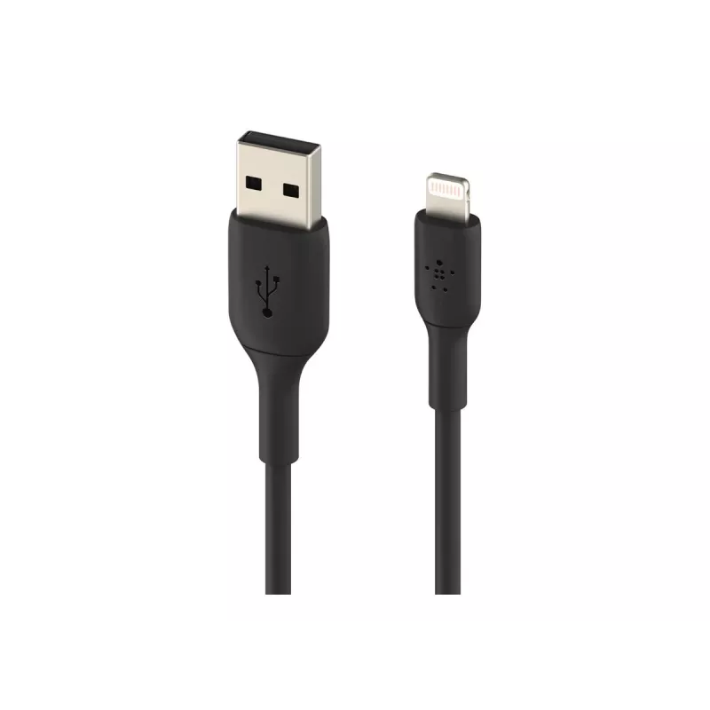BELKIN PVC USB kabelis USB-A - Lightning, 1m, melns