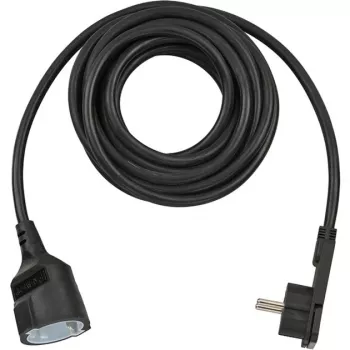 Pagarinātājs Brennenstuhl H05VV-F3G1.5, 5 m, melns, plakans spraudnis
