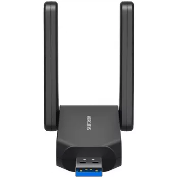 MERCUSYS MA72XH AX1800 Wi‑Fi USB Adapter ar augsta pastiprinājuma antenām, USB-A Plug‑and‑Play