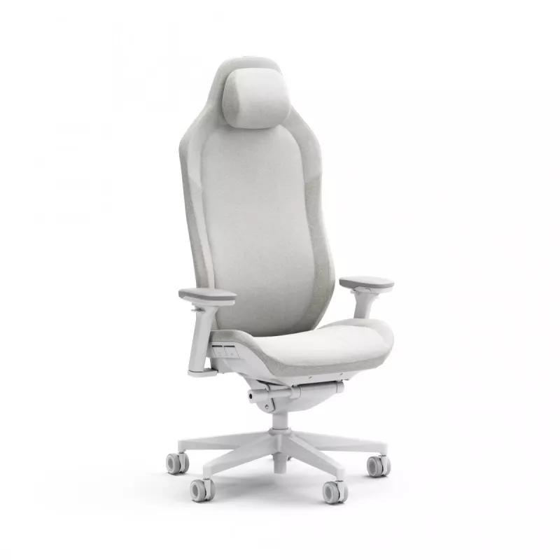 Fractal Design FD-CH-RE1F-02 spēļu krēsls ar polsterētu sēdekli, balts