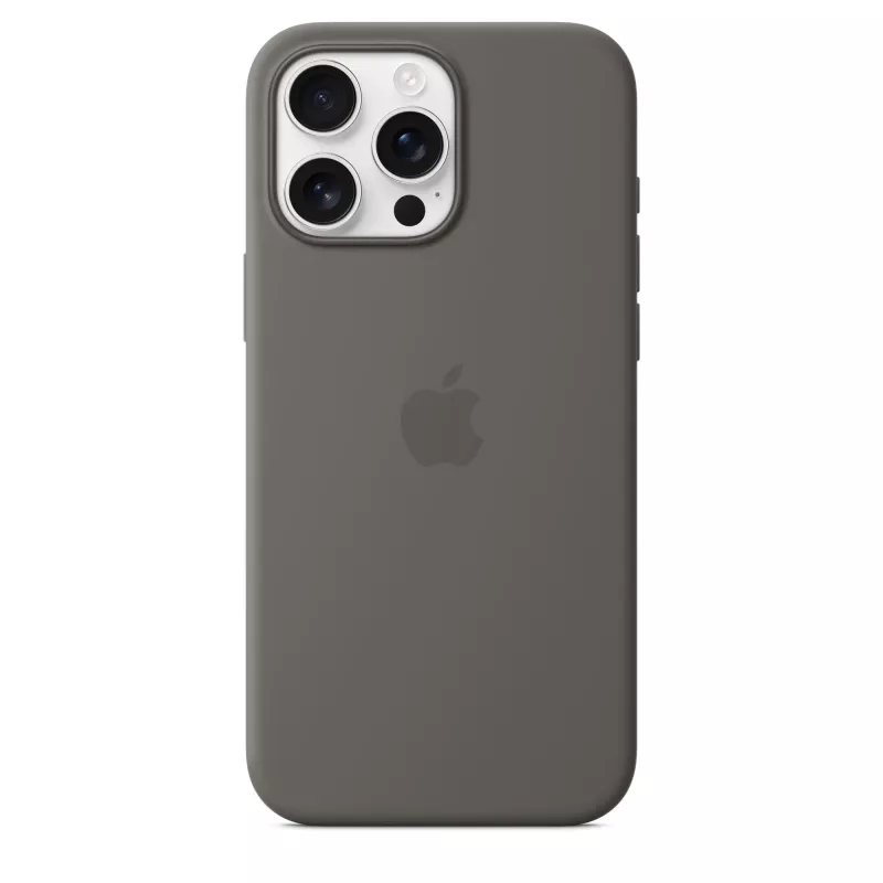 Silikona futrālis ar MagSafe iPhone 16 Pro Max – Akmens Pelēks