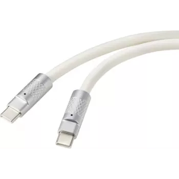 Renkforce USB-C® kabelis USB 2.0 USB-C® spraudnis, USB-C® spraudnis 0,50 m Balts RF-6056874