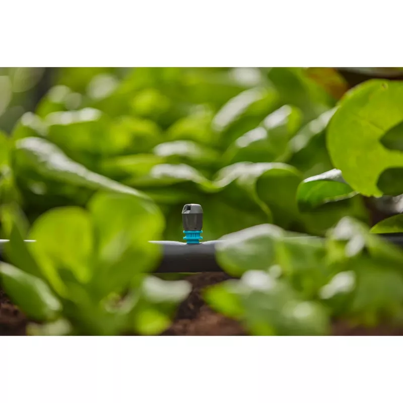 Pilienveida apūdeņošanas pilinātājs Gardena 13318-20 gala montāžai, melna plastmasa