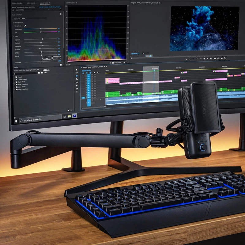Elgato Wave Mic Arm LP – broadcast mikrofona statīvs ar galda stiprinājumu, melns, 1.69 kg