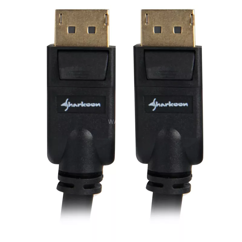Sharkoon DisplayPort 1.3 kabelis, 3 m, melns, 4K