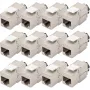 DIGITUS CAT 6A ekranēts keystone modulis ar viedo kabeļu pārvaldnieku, plakanais RJ-45, 14.5×34.5×21 mm — 12 gab.
