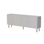 Kumode Cama Meble LUCCA 4D — 200 x 40 x 80 cm, smilškrāsas, skaidu plātne