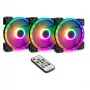 INTER-TECH Argus RGB ventilatoru komplekts RS-14 140mm ARGB 3 gab. Melns