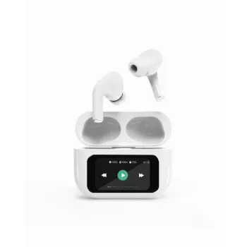 Austiņas Bluetooth baltas TWS-LCD-ANC-01-W Gembird