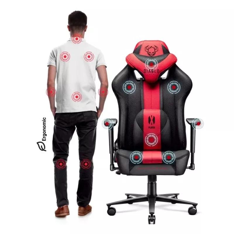 Diablo X-PLAYER 2.0 KING spēļu krēsls Crimson antracīts