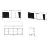 4D kumode ABI 200x45x88 kašmira matēts
