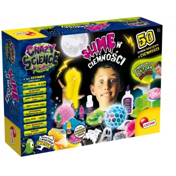 Zinātnes komplekts Liscianigiochi Crazy Science Slime in the dark 304-PL89239 — spīdošs gļotu eksperimentu komplekts