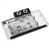 Ūdens bloks grafikas kartei Alphacool Core RX 9070 XT Hellhound+ Caurspīdīgs Hroms ar aizmugures plāksni
