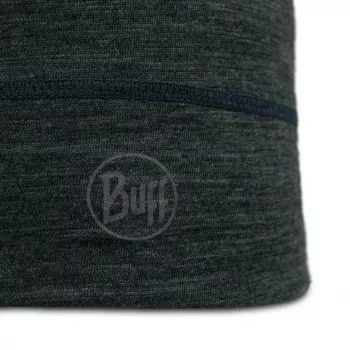 Cepure Buff Merino Lightweight Multistripes Forest — viegla merino vilnas cepure, tumši zaļa, 125 g/m²