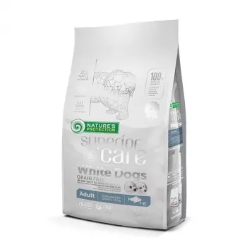 Sausā barība suņiem Nature’s Protection Superior Care White Dogs Grain Free Adult Small Fish 1.5 kg