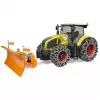 Traktors BRUDER Claas Axion 950 ar sniega ķēdēm un sniega lāpstu, mēroga modelis