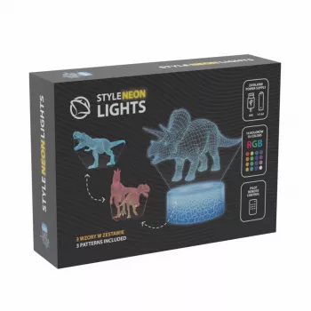 Galda LED lampa MANTA SNL117RGB RGB 3D dinozauru gaismas dekorācija