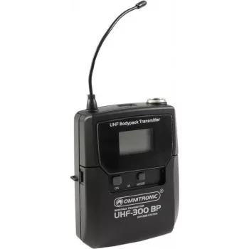 Bezvadu mikrofona Omnitronic UHF-300 jostas raidītājs 823–832 / 863–865 MHz