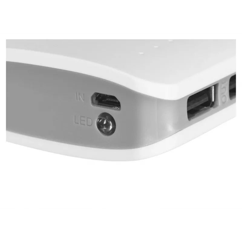 Pārnēsājamais lādētājs Esperanza EMP106WE Radium — 8000 mAh, 3 ierīču izvads, Micro-USB ieeja, 5V/2A un 5V/1.5A/1A izvadi, pelēks