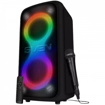 Sven PS-1000 Portable Party Speaker 160 W, Bluetooth, FM, Karaoke, Black