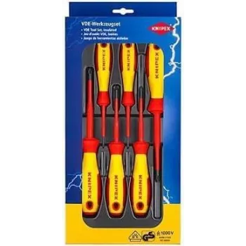Knipex VDE skrūvgriežu komplekts 6 daļas Phillips Pozidriv, Phillips (00 20 12 V03)
