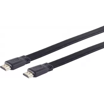 HDMI kabelis ShiverPeaks 77470-0.5FLAT 0,5 m — plakans savienotājs, īss HDMI vads