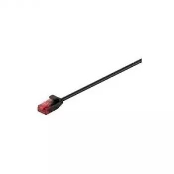 Wentronic Goobay CAT 6 Slim-Patch kabelis, U/UTP, Melns, 0.15 m - Vara materiāls (71547)
